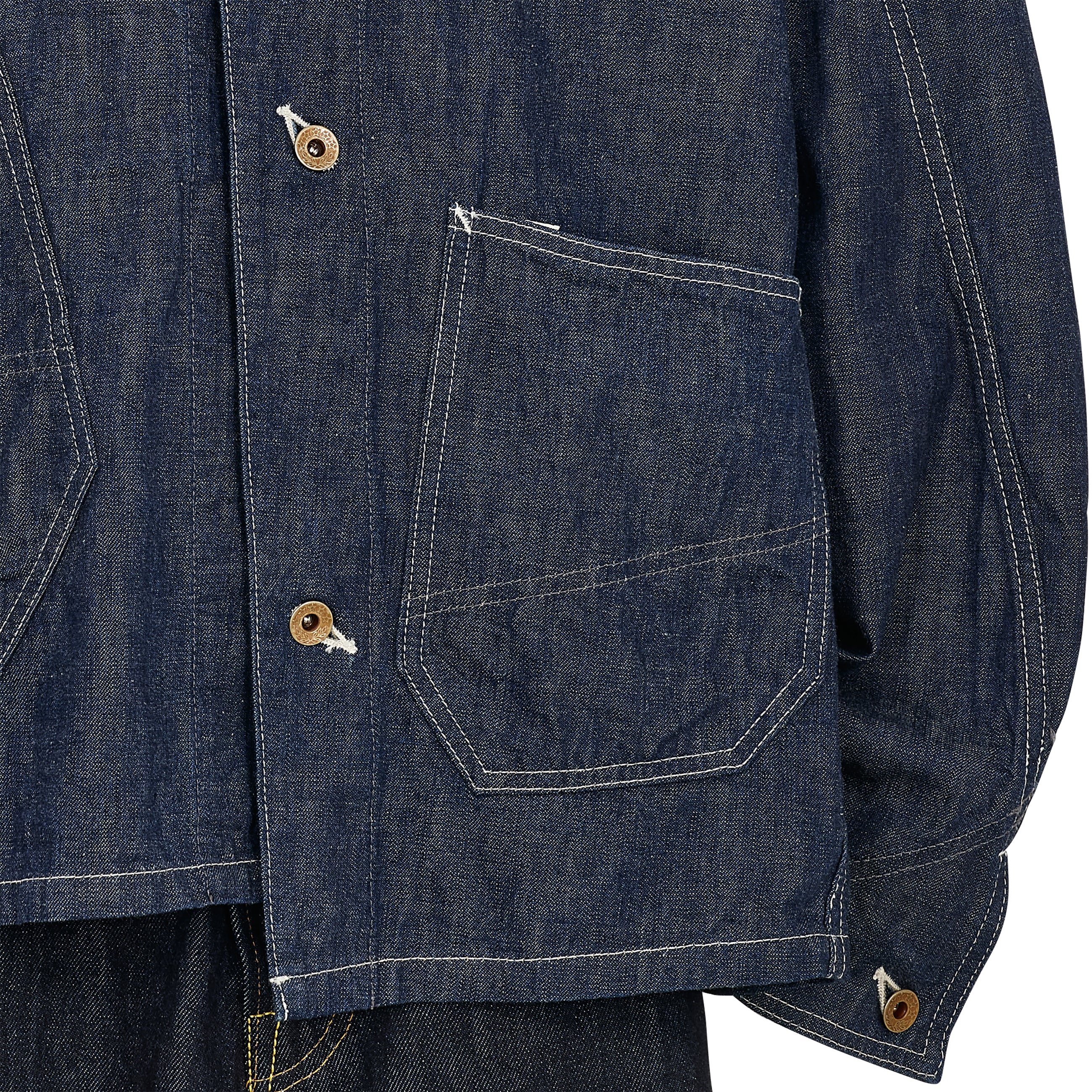 FULLCOUNT COLLABORATION GRAFFITI CHORE JACKET INDIGO
