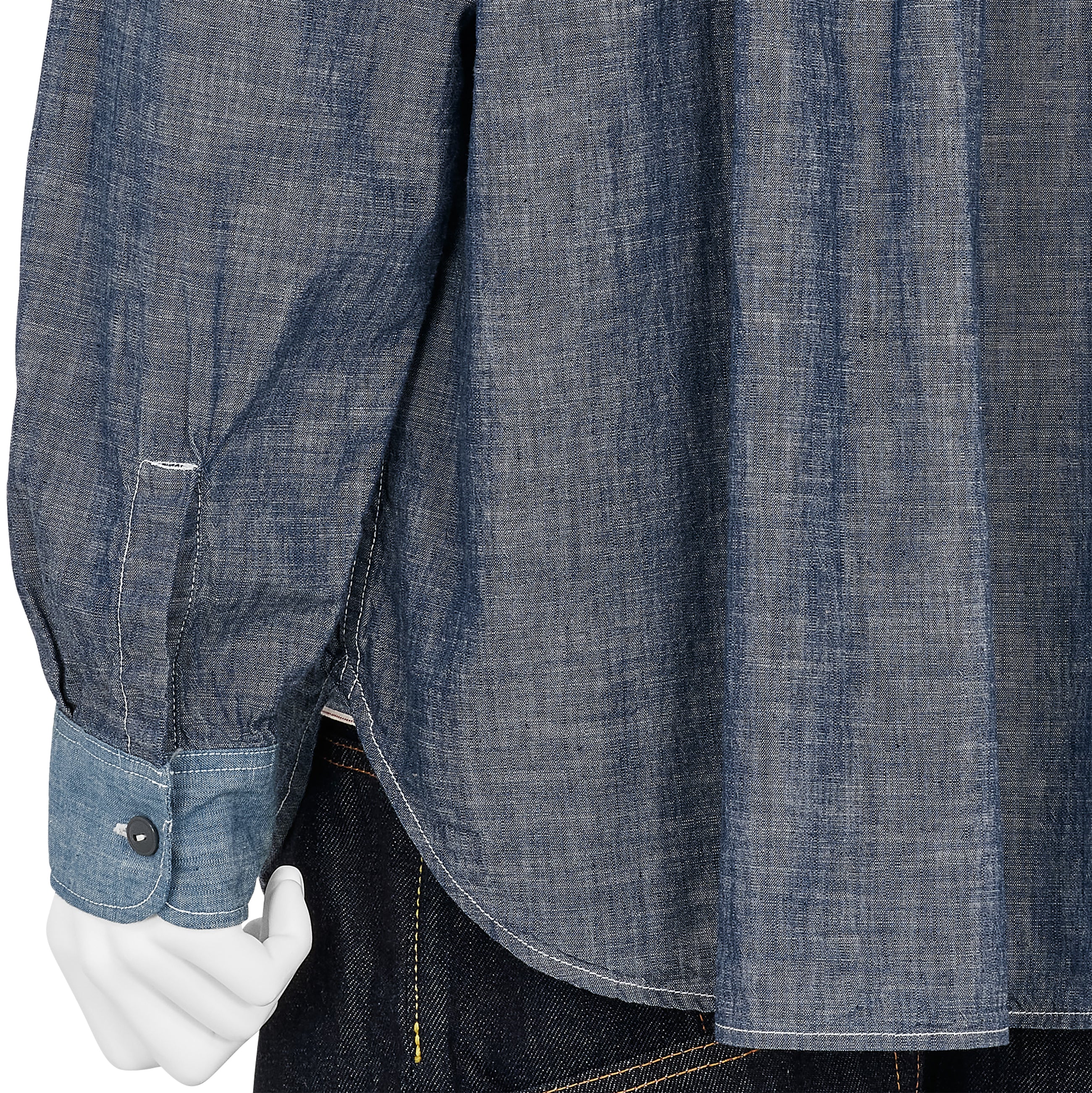 FULLCOUNT COLLABORATION WATTEAU GATHERED VENTILATED POCKET SHIRT