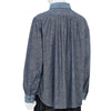 FULLCOUNT COLLABORATION WATTEAU GATHERED VENTILATED POCKET SHIRT LIGHT INDIGO
