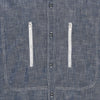 FULLCOUNT COLLABORATION WATTEAU GATHERED VENTILATED POCKET SHIRT LIGHT INDIGO