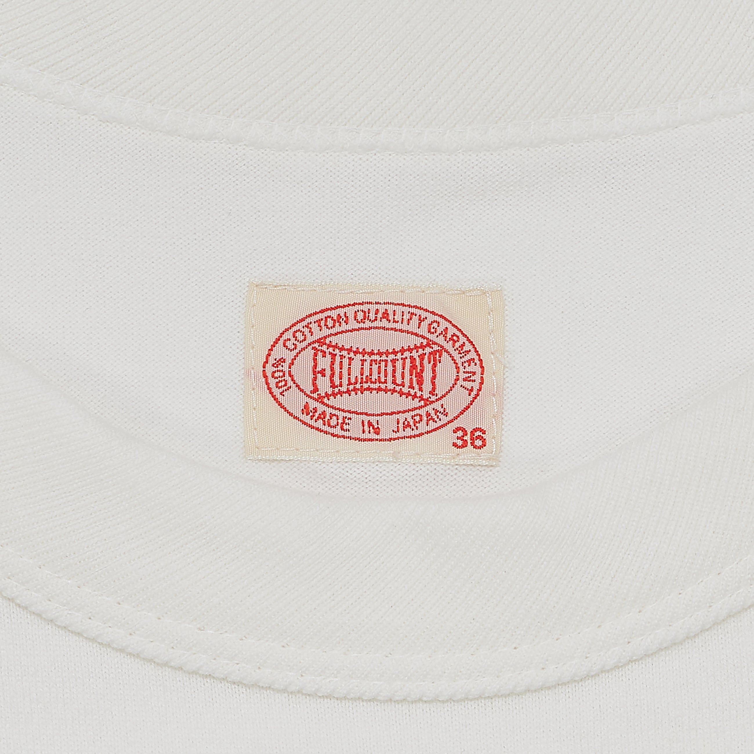FULLCOUNT COLLABORATION GRAFFITI POCKET RINGER T SHIRT WHITE