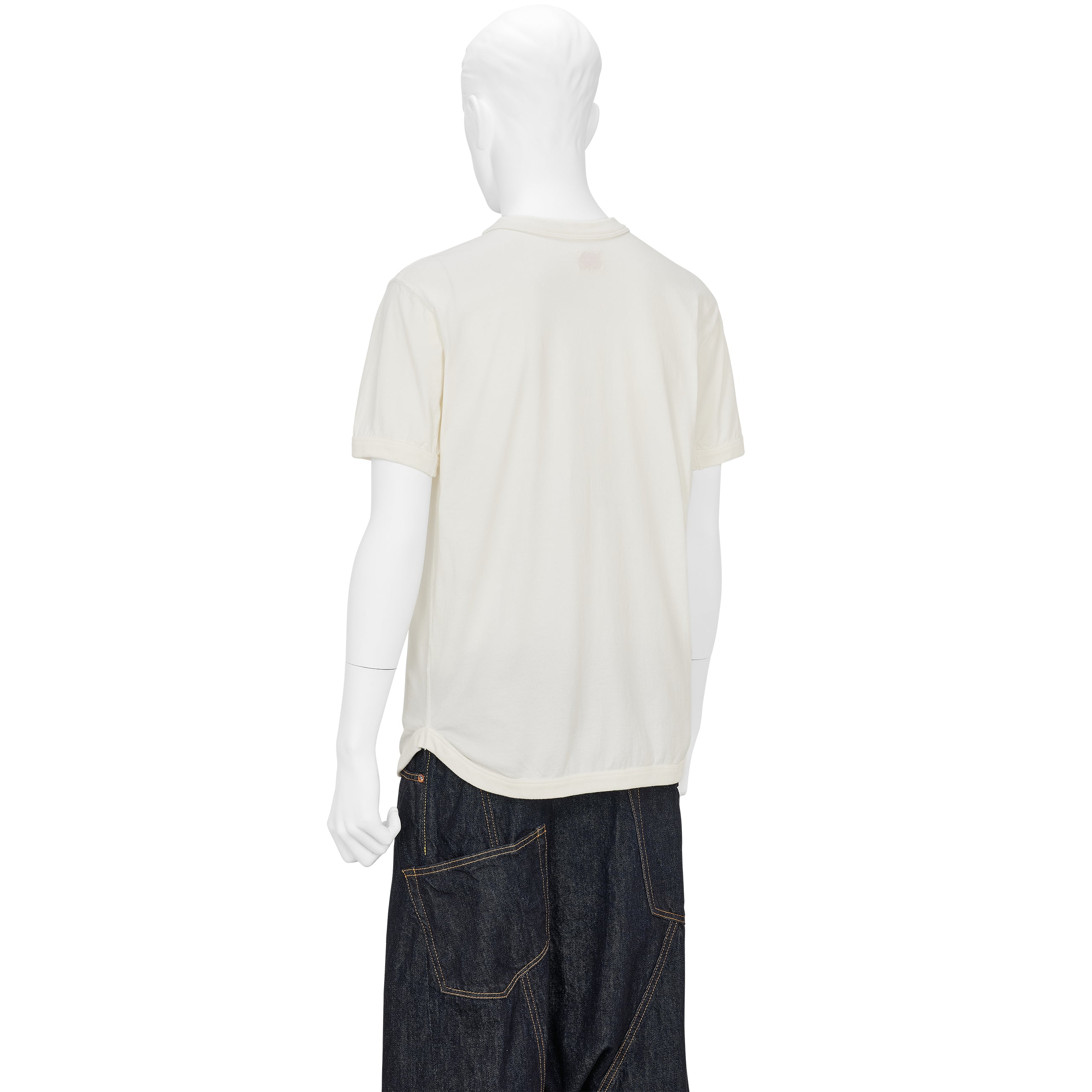 FULLCOUNT COLLABORATION GRAFFITI POCKET RINGER T SHIRT WHITE