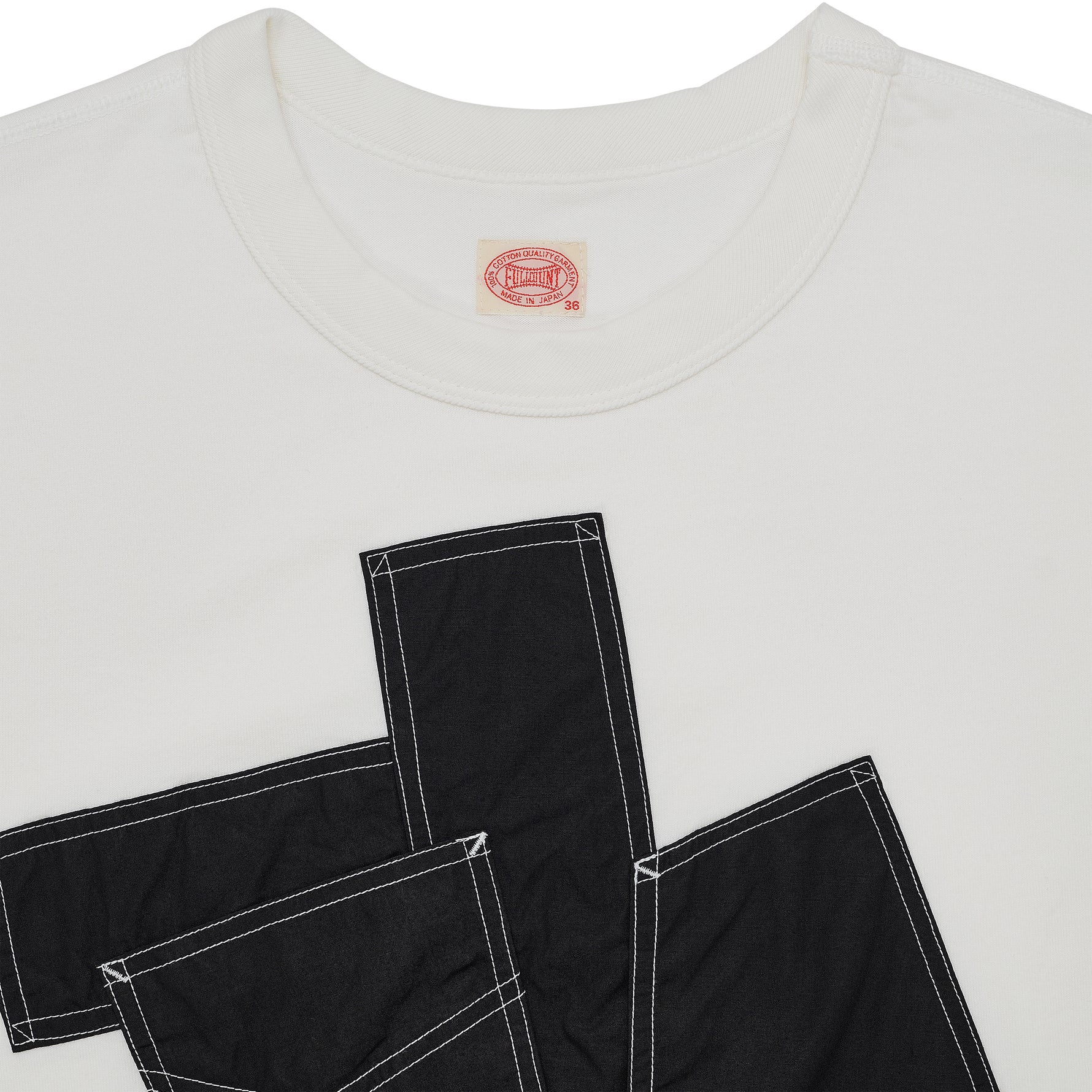 FULLCOUNT COLLABORATION GRAFFITI POCKET RINGER T SHIRT WHITE