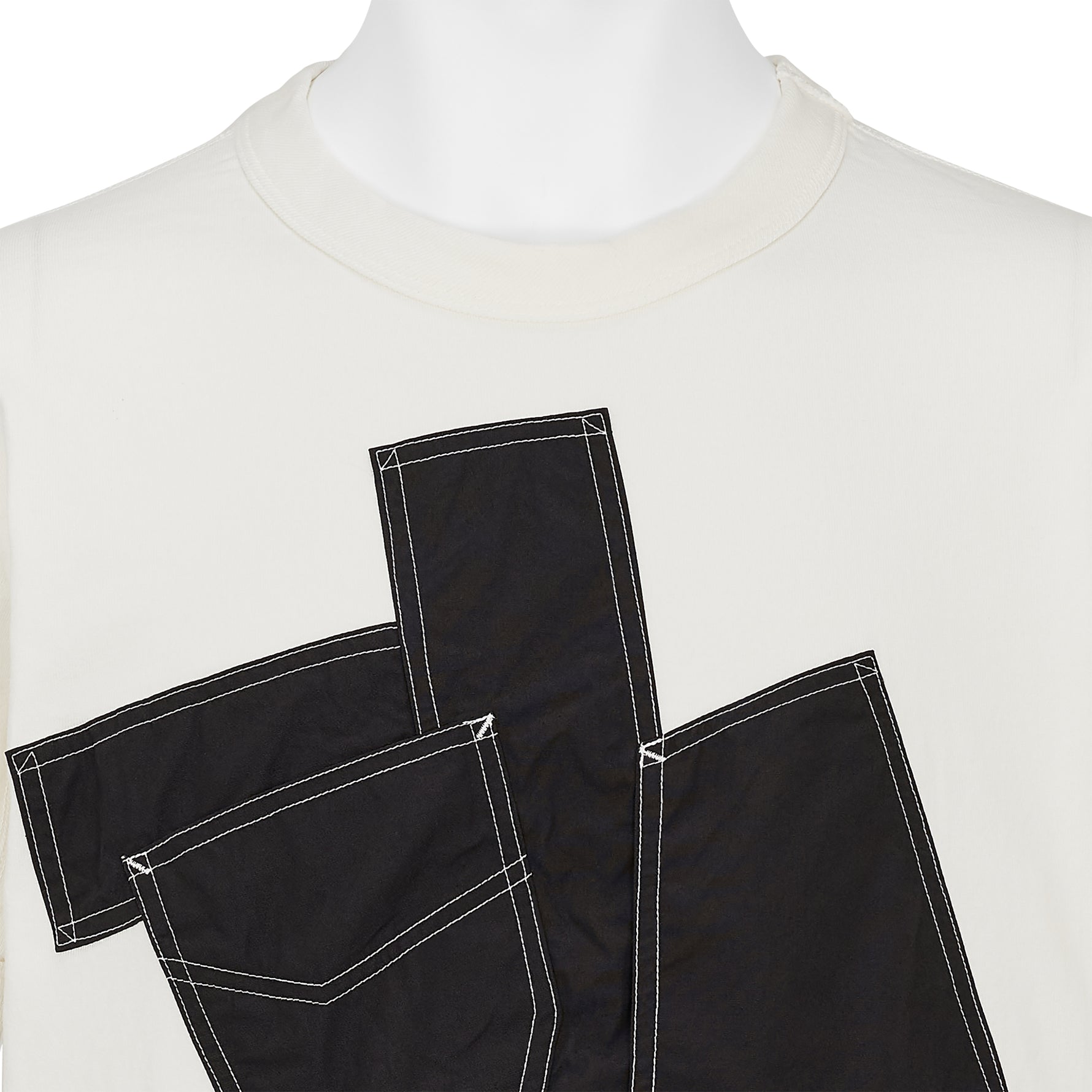 FULLCOUNT COLLABORATION GRAFFITI POCKET RINGER T SHIRT WHITE