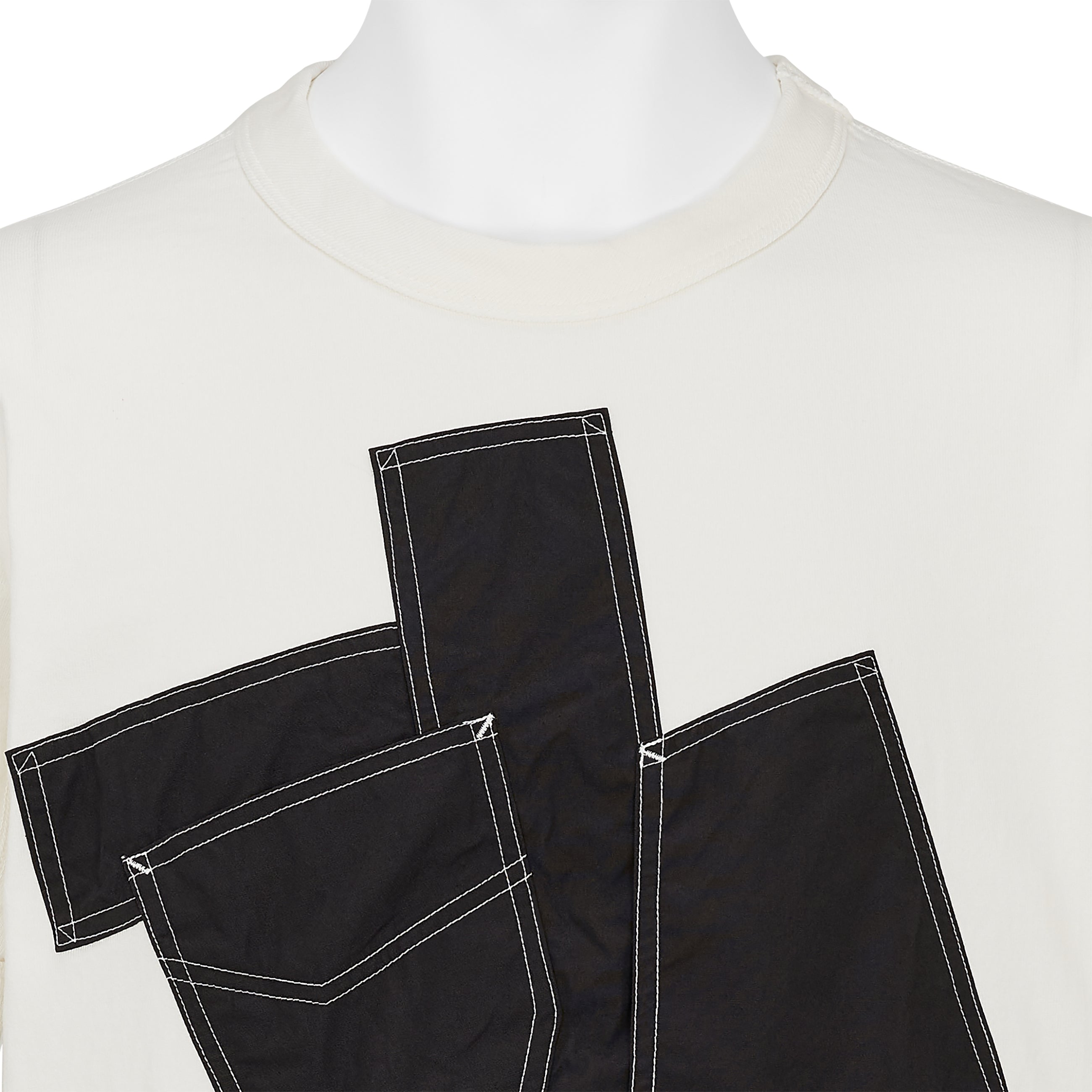 FULLCOUNT COLLABORATION GRAFFITI POCKET RINGER T SHIRT WHITE