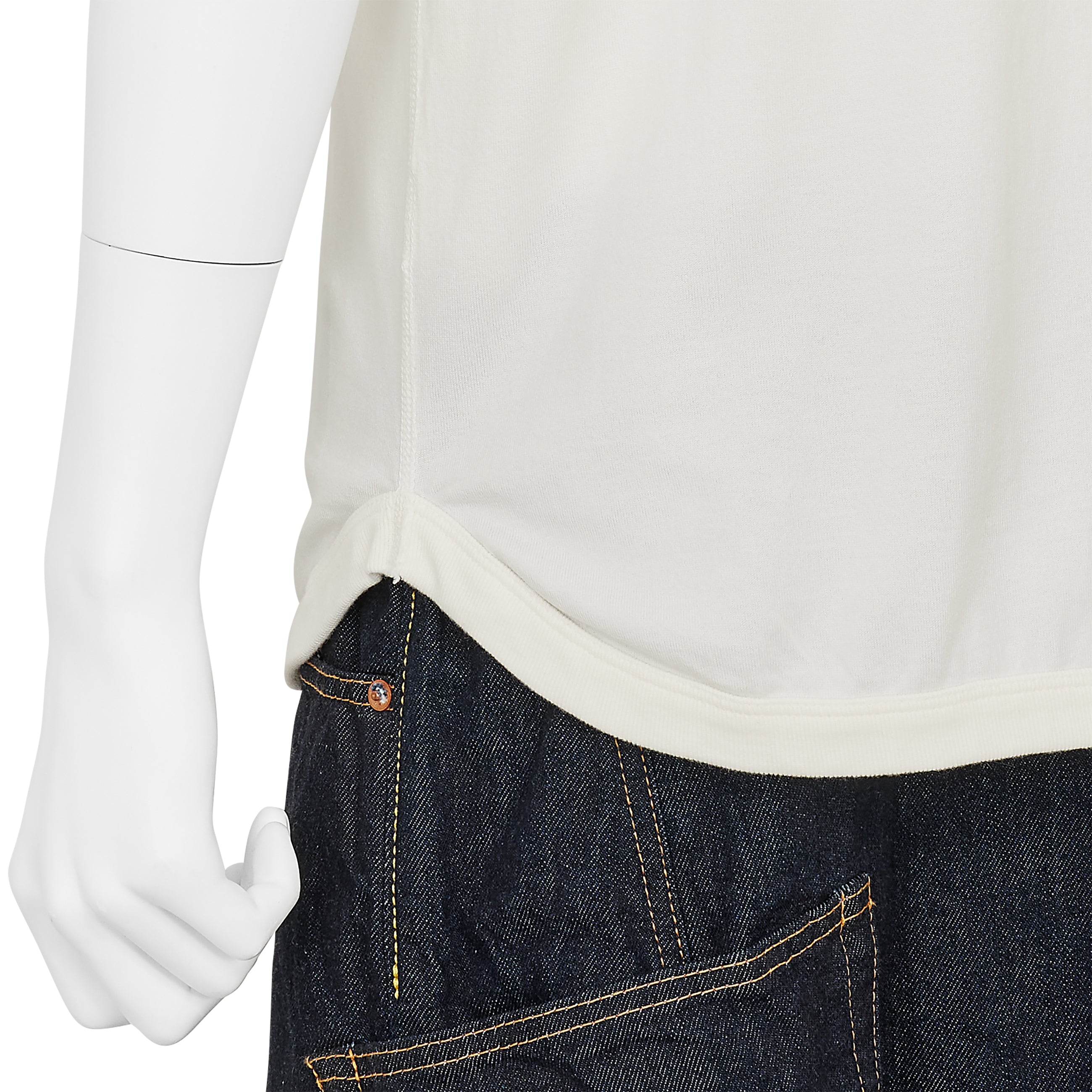 FULLCOUNT COLLABORATION GRAFFITI POCKET RINGER T SHIRT WHITE