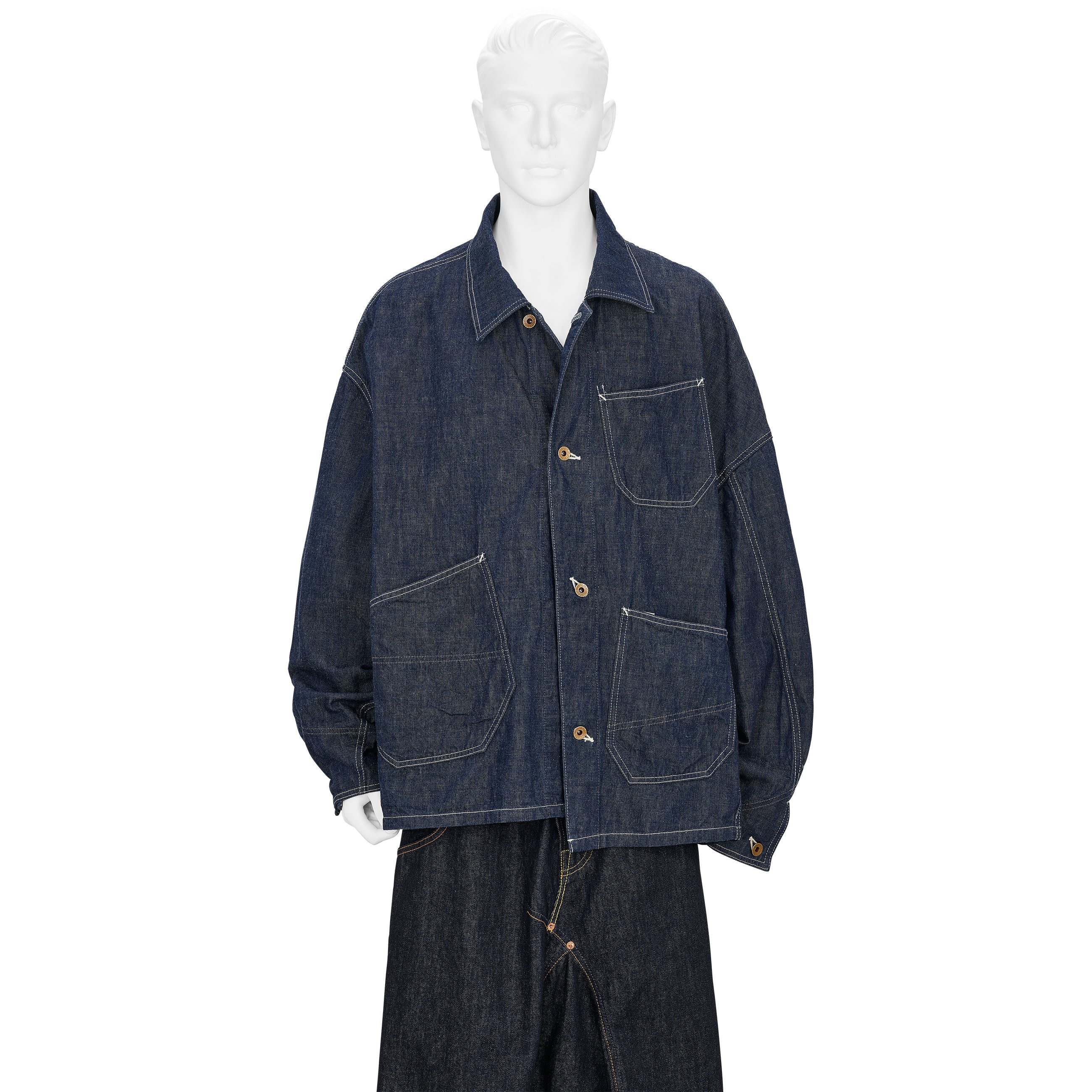 FULLCOUNT COLLABORATION GRAFFITI CHORE JACKET INDIGO