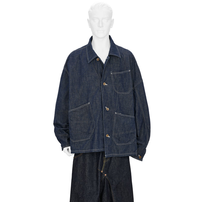 FULLCOUNT COLLABORATION GRAFFITI CHORE JACKET INDIGO