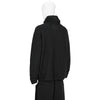 PERFORATED WHOLE GARMENT KNIT TOP BLACK