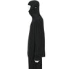 PERFORATED WHOLE GARMENT KNIT TOP BLACK