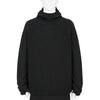 PERFORATED WHOLE GARMENT KNIT TOP BLACK