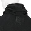 PERFORATED WHOLE GARMENT KNIT TOP BLACK