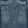 DENIM WESTERN SHIRT DAMAGED INDIGO