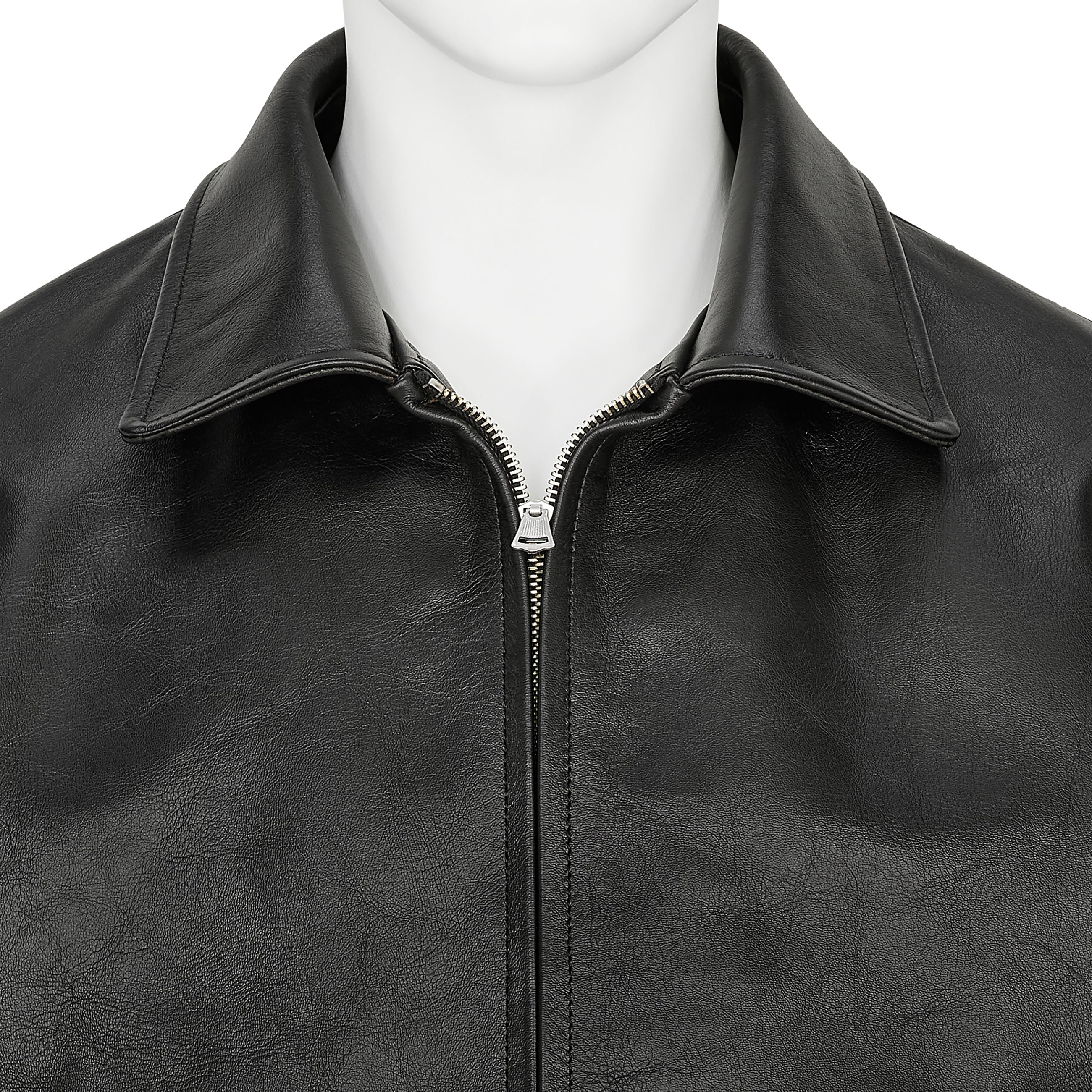 LOT.802 COSSACK LEATHER JACKET BLACK