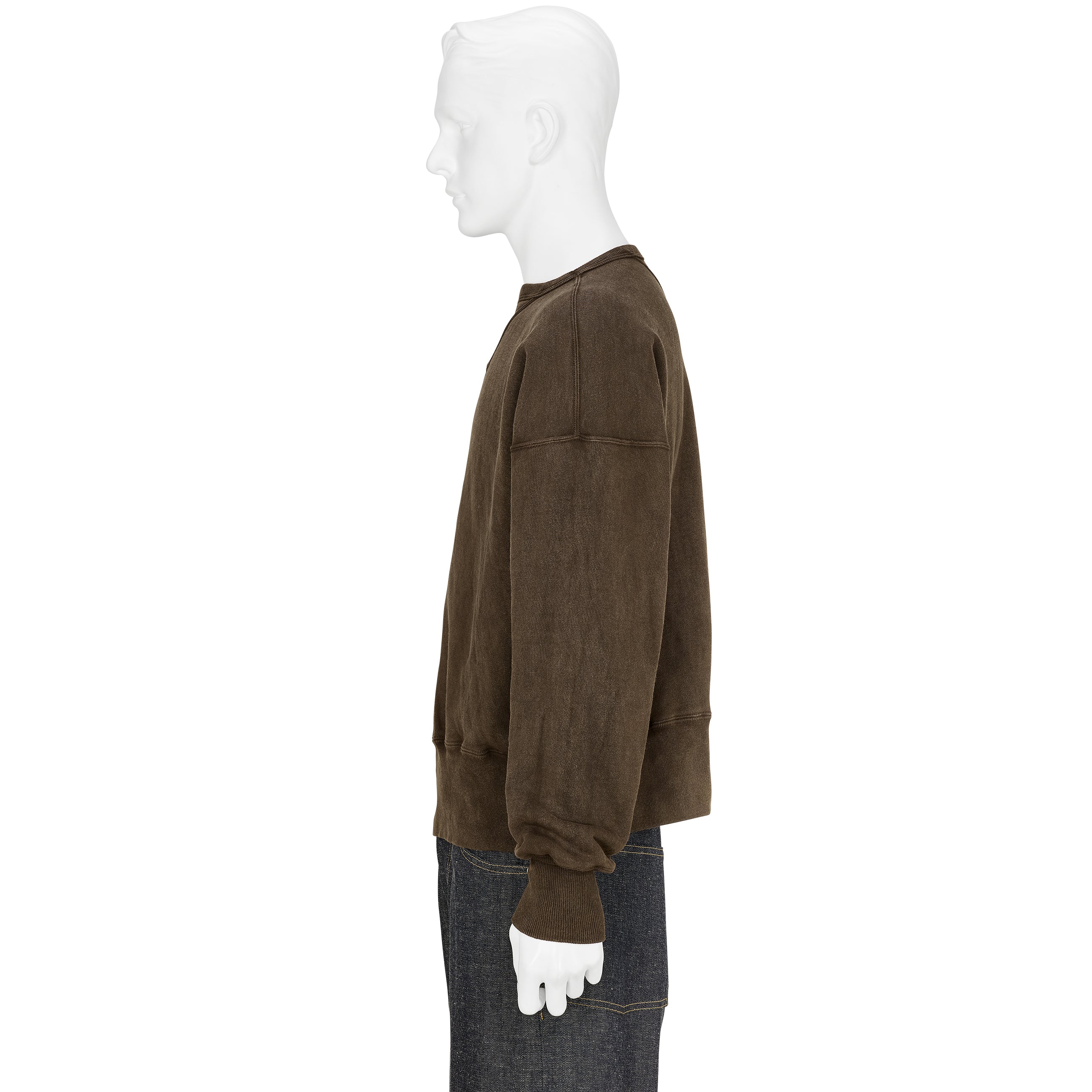 LOT.603 SWEAT SHIRT MUD DYED BROWN