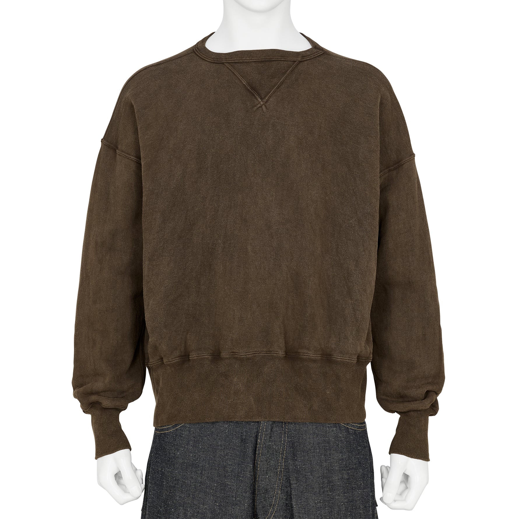 LOT.603 SWEAT SHIRT MUD DYED BROWN