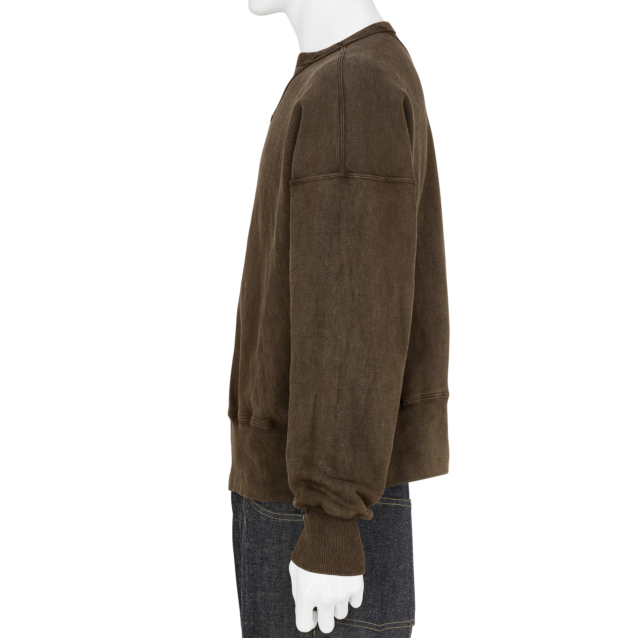 LOT.603 SWEAT SHIRT MUD DYED BROWN