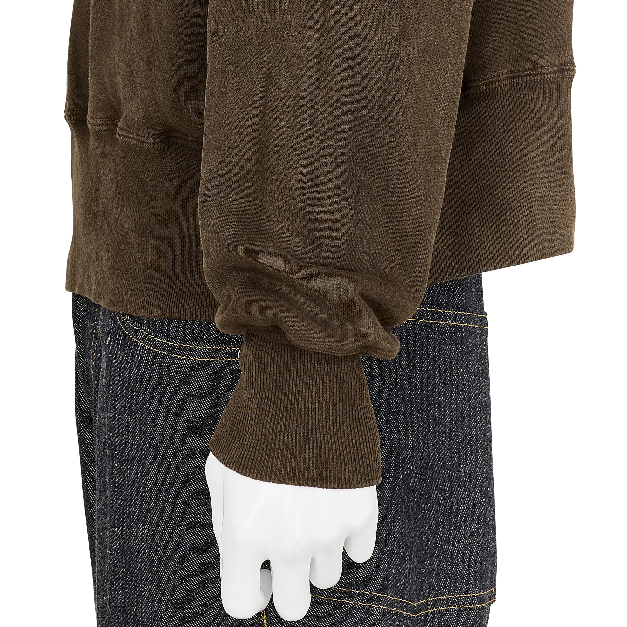 LOT.603 SWEAT SHIRT MUD DYED BROWN