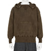 LOT.620 AFTER HOODED SWEAT SHIRT MUD DYED BROWN