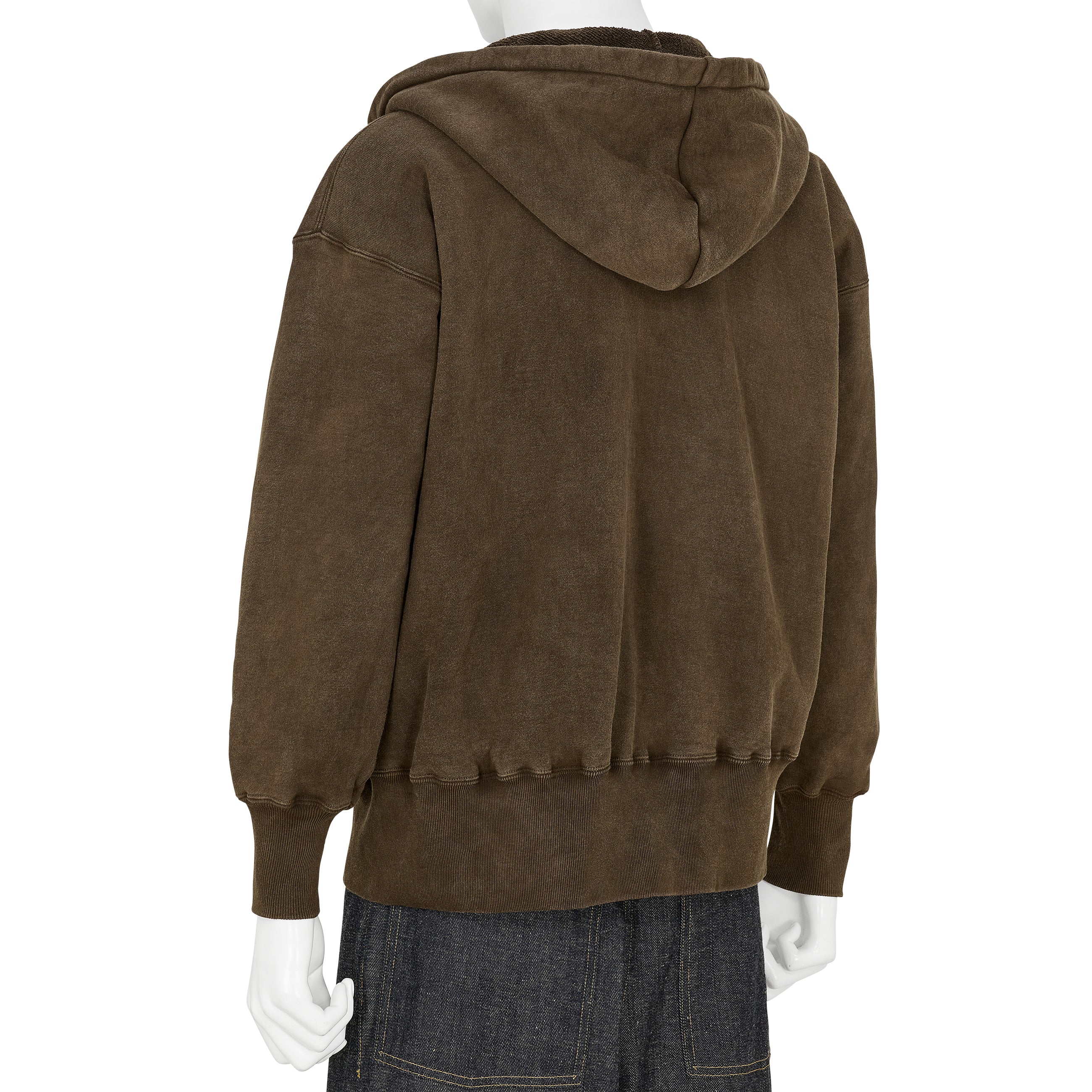 LOT.620 AFTER HOODED SWEAT SHIRT MUD DYED BROWN