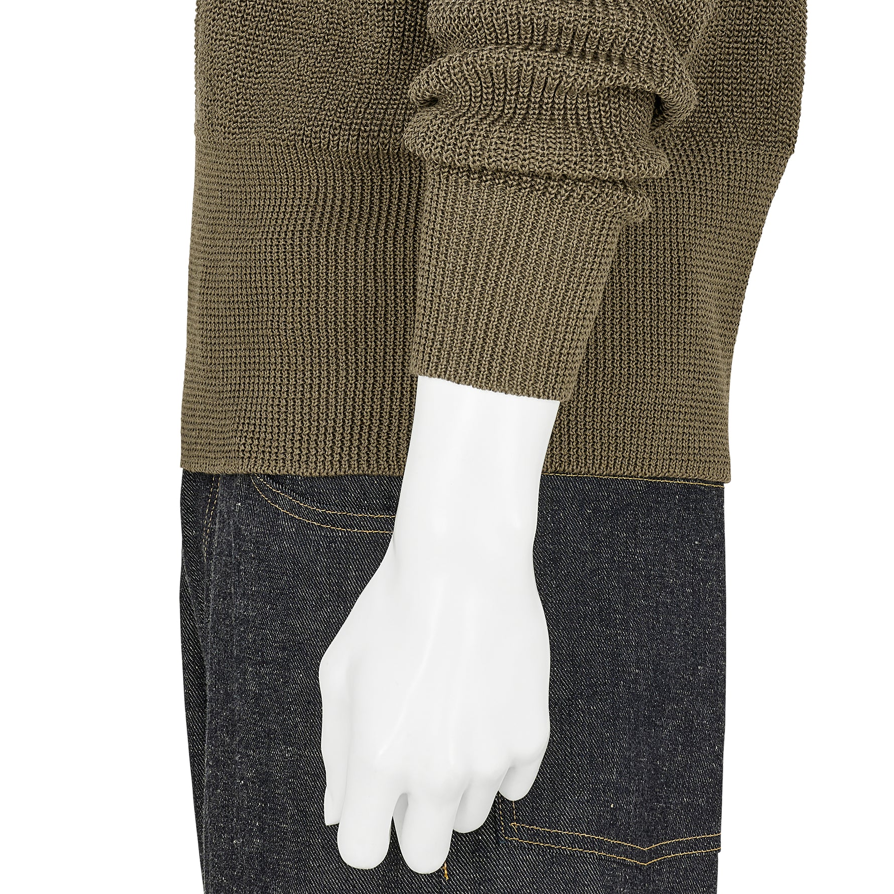 LOT.529 V NECK PULLOVER OLIVE