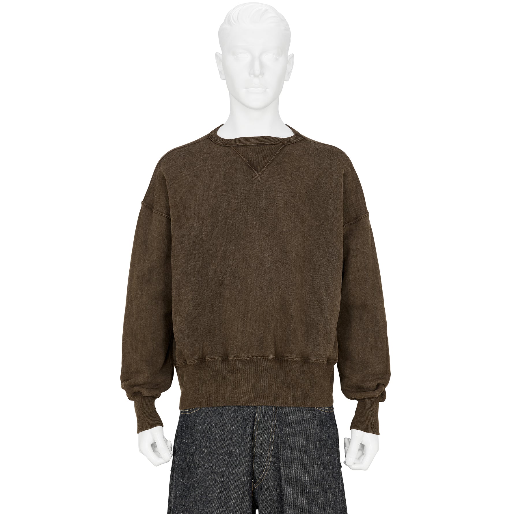 LOT.603 SWEAT SHIRT MUD DYED BROWN