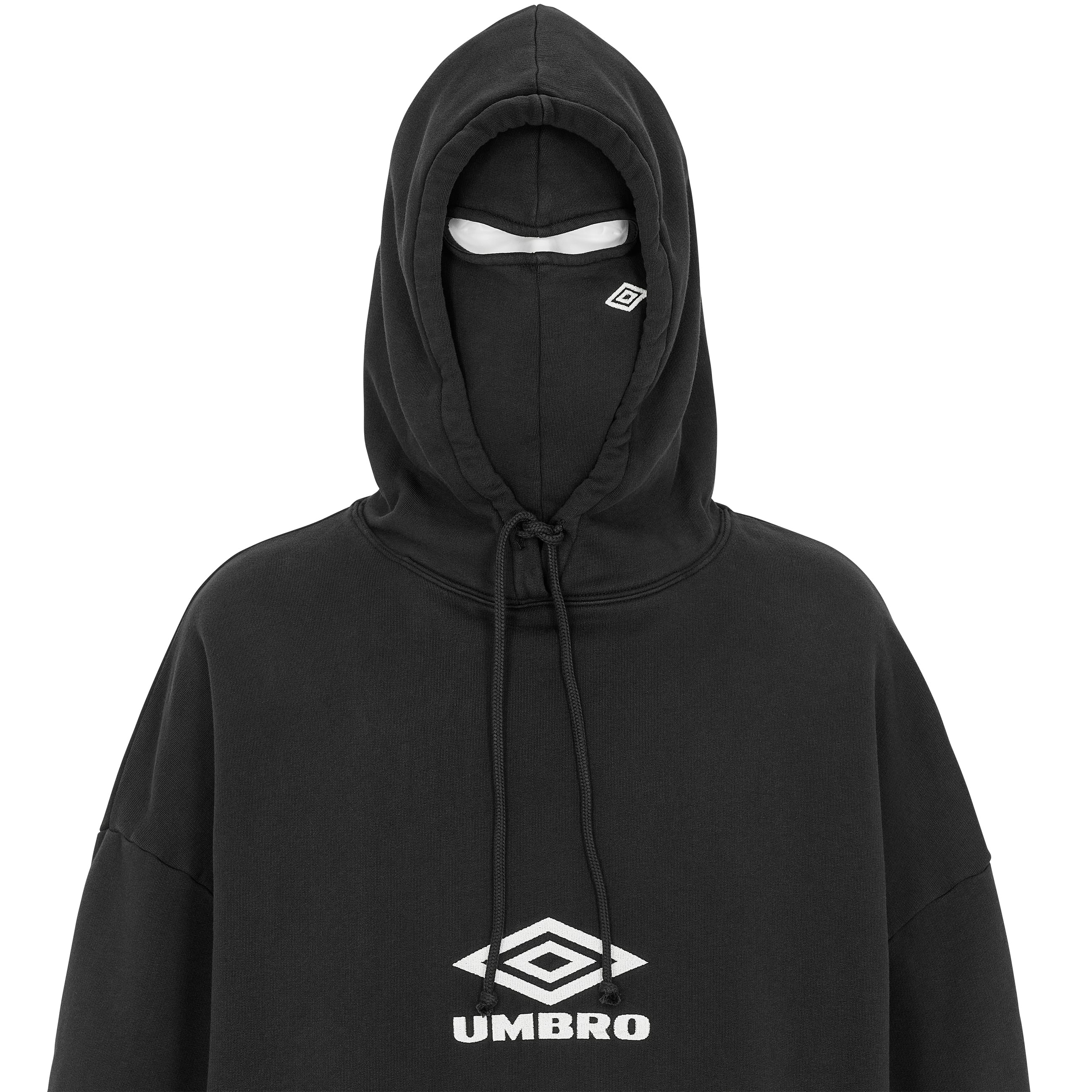 OG LOGO MASKED HOODIE WASHED BLACK