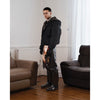 PLAID MASKED HOODIE BROWN