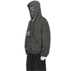 PLAID MASKED HOODIE BROWN