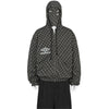 PLAID MASKED HOODIE BROWN