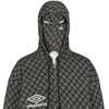 PLAID MASKED HOODIE BROWN