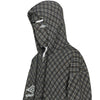 PLAID MASKED HOODIE BROWN