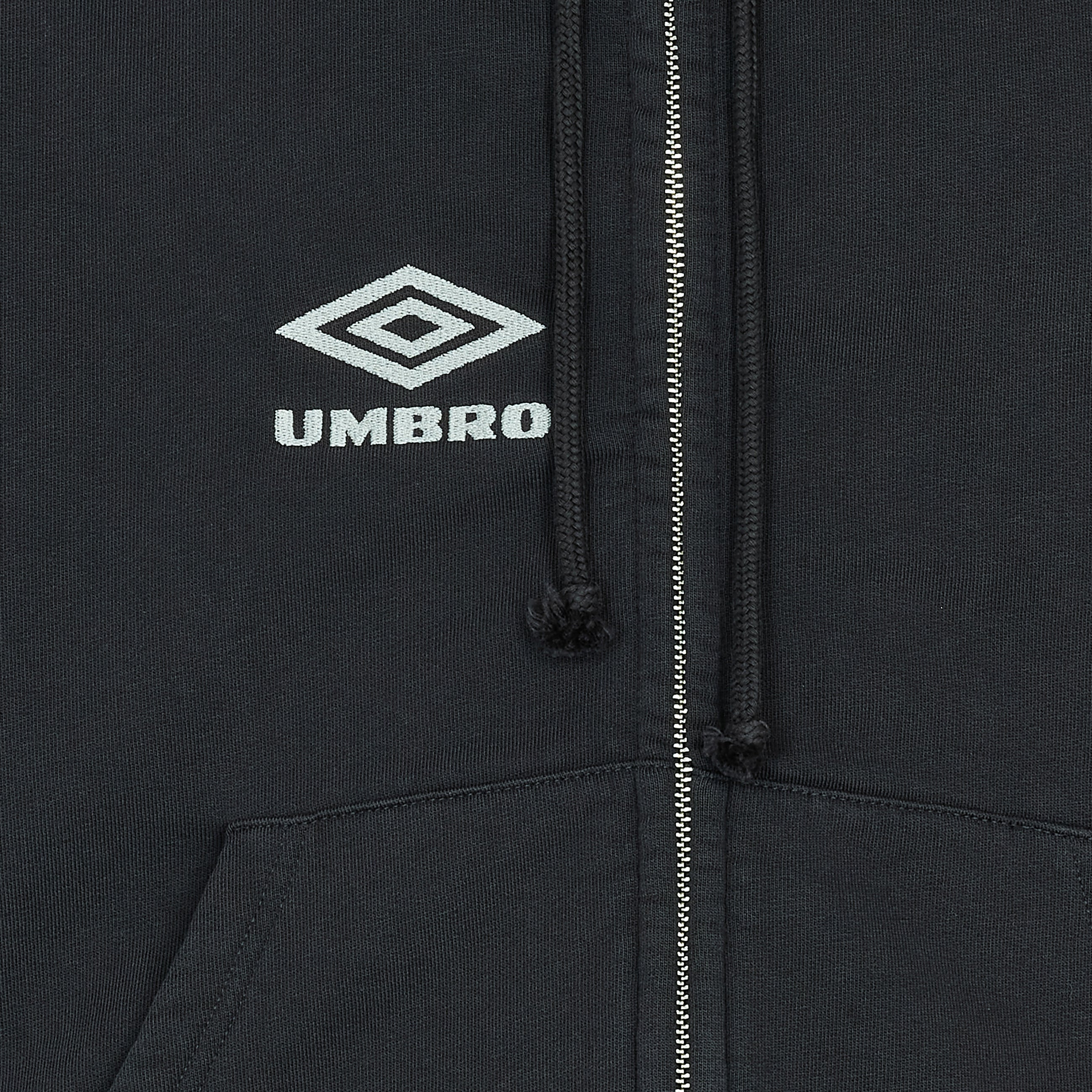 COMPACT MASKED ZIP HOODIE WASHED BLACK - SLAM JAM and UMBRO(スラム