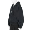 COMPACT MASKED ZIP HOODIE WASHED BLACK