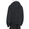 COMPACT MASKED ZIP HOODIE WASHED BLACK