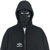 COMPACT MASKED ZIP HOODIE WASHED BLACK