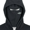 COMPACT MASKED ZIP HOODIE WASHED BLACK