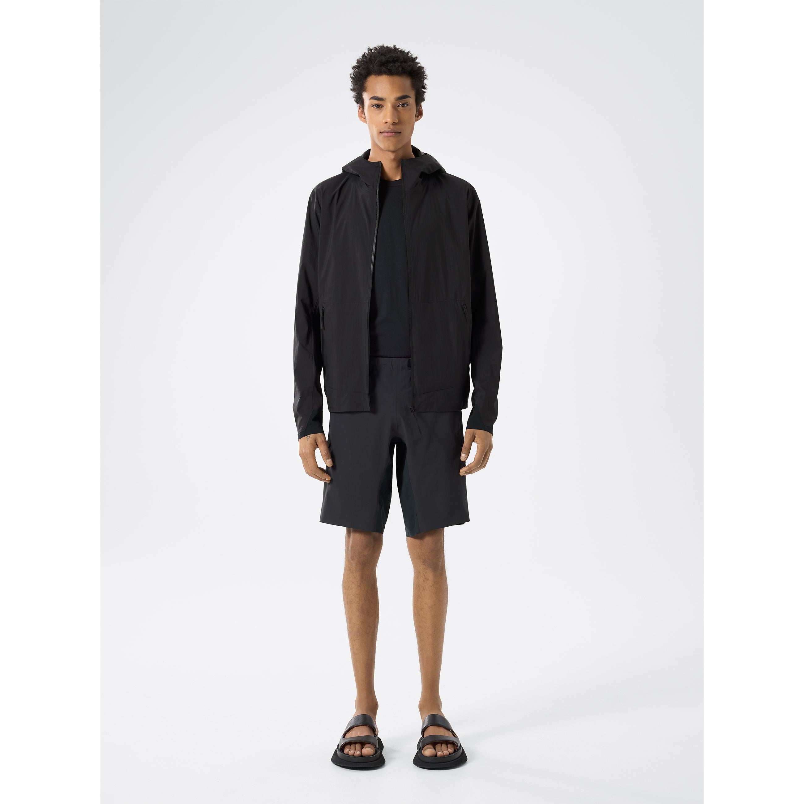 DEMLO HOODED JACKET BLACK