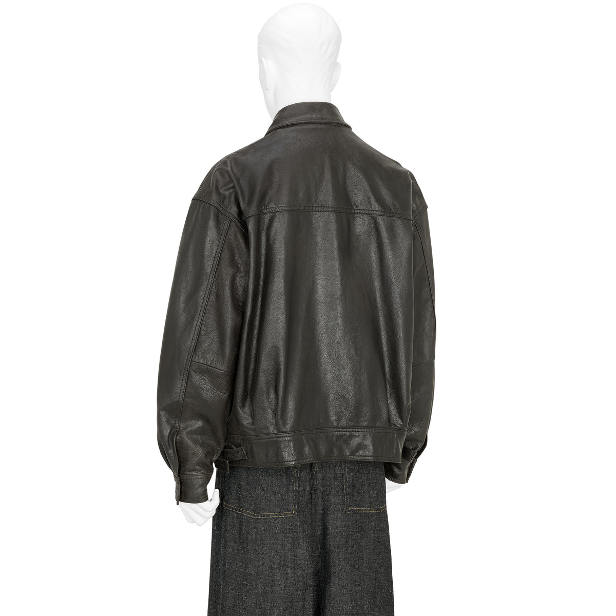 COW LEATHER FLIGHT JACKET BROWN