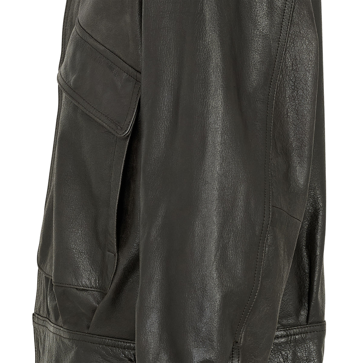 COW LEATHER FLIGHT JACKET BROWN