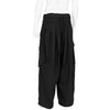 HERRINGBONE 12TUCK WORK PANTS BLACK