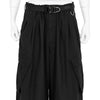 HERRINGBONE 12TUCK WORK PANTS BLACK