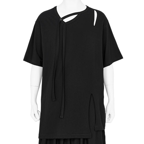 ULTIMA JERSEY ROUND NECK SHORT SLEEVE TEE SHIRT BLACK