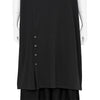 COTTON MODAL HENRY NECK T BLACK