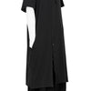 COTTON MODAL HENRY NECK T BLACK
