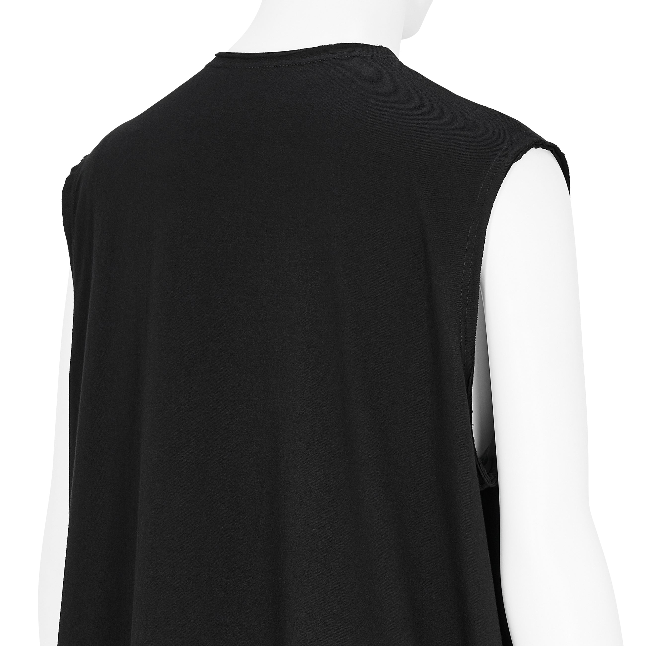 NO SLEEVE LONG TEE BLACK