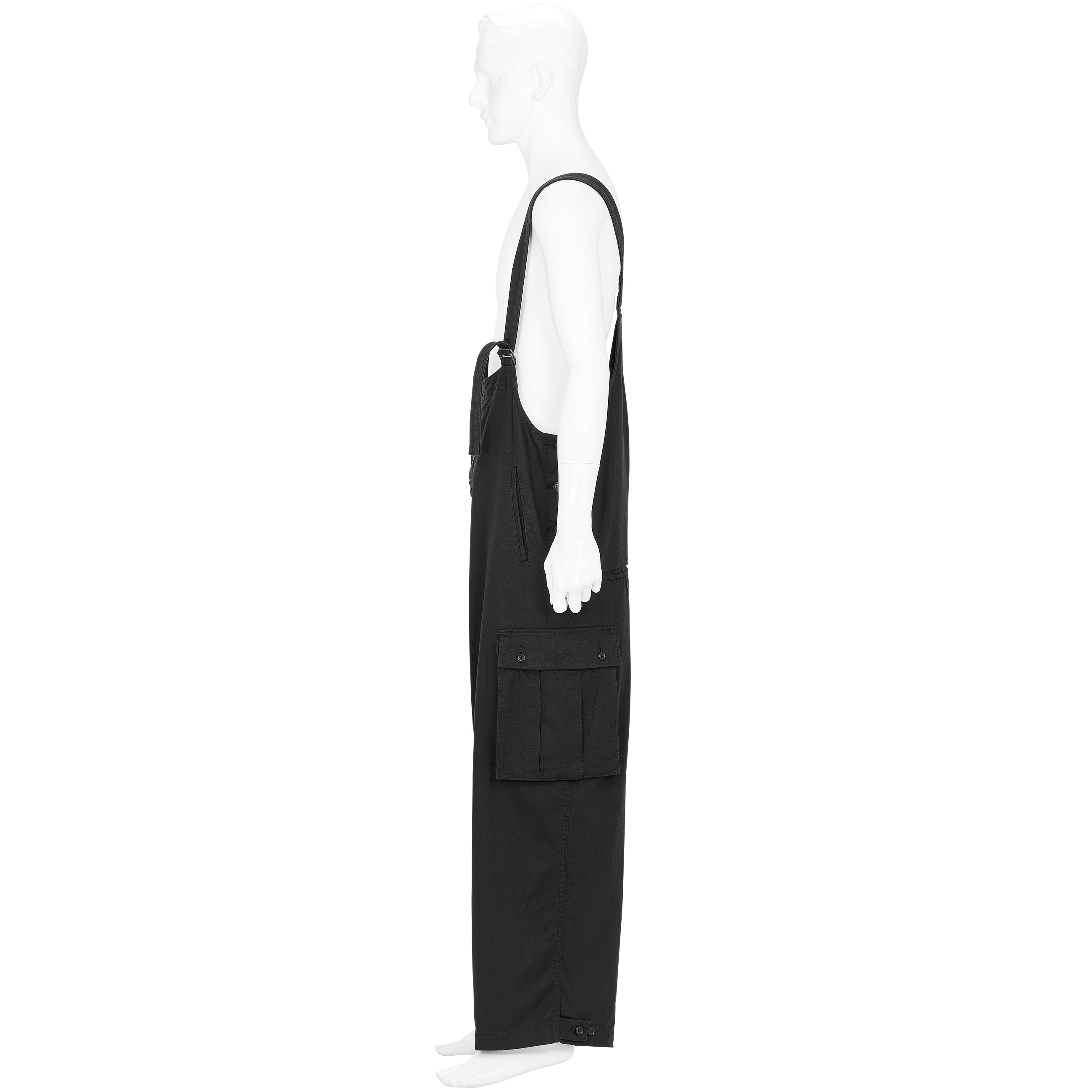 HERRINGBONE WORK OVERALLS BLACK