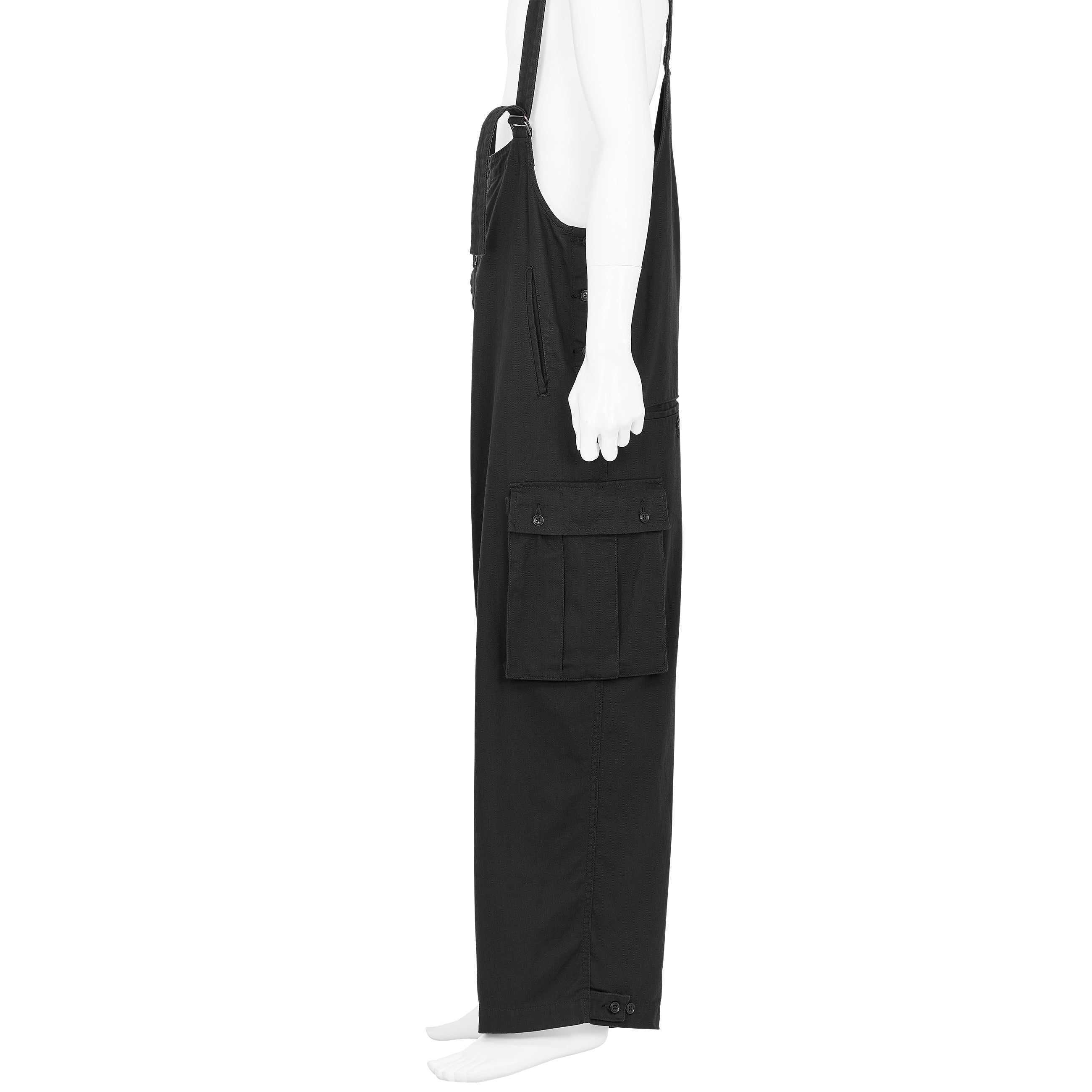 HERRINGBONE WORK OVERALLS BLACK