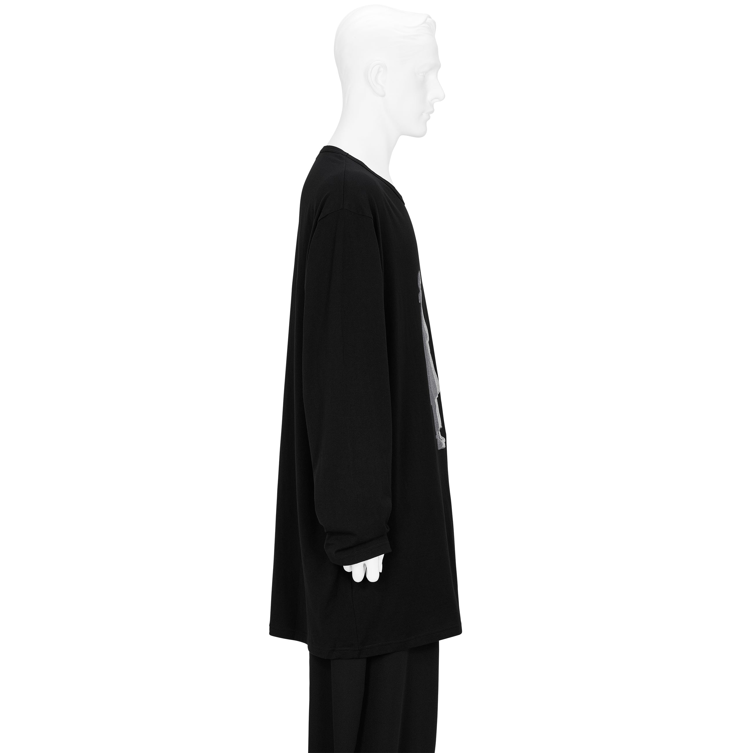 SINGLE JERSEY PRINT LONG SLEEVE B [Y.Y] BLACK