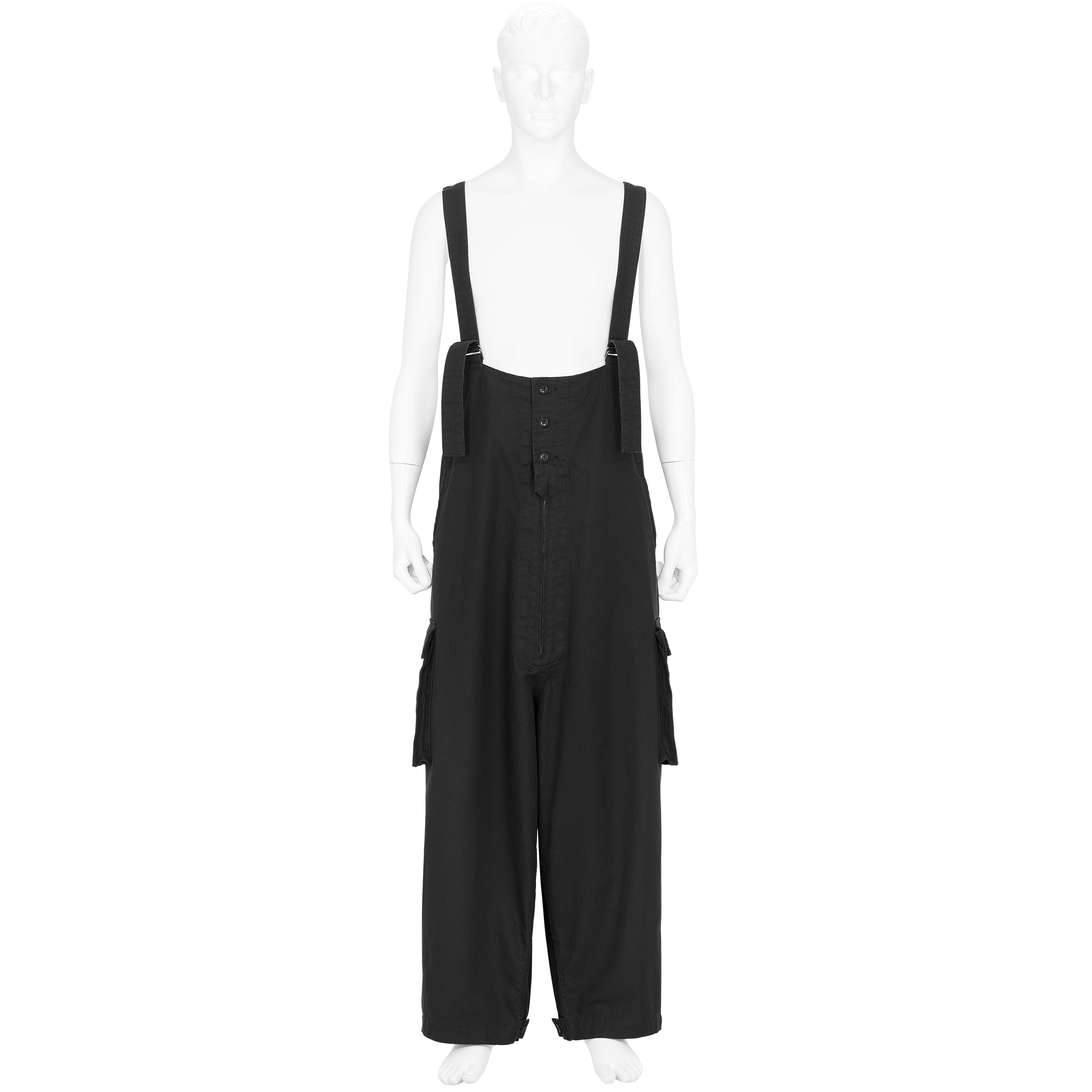HERRINGBONE WORK OVERALLS BLACK